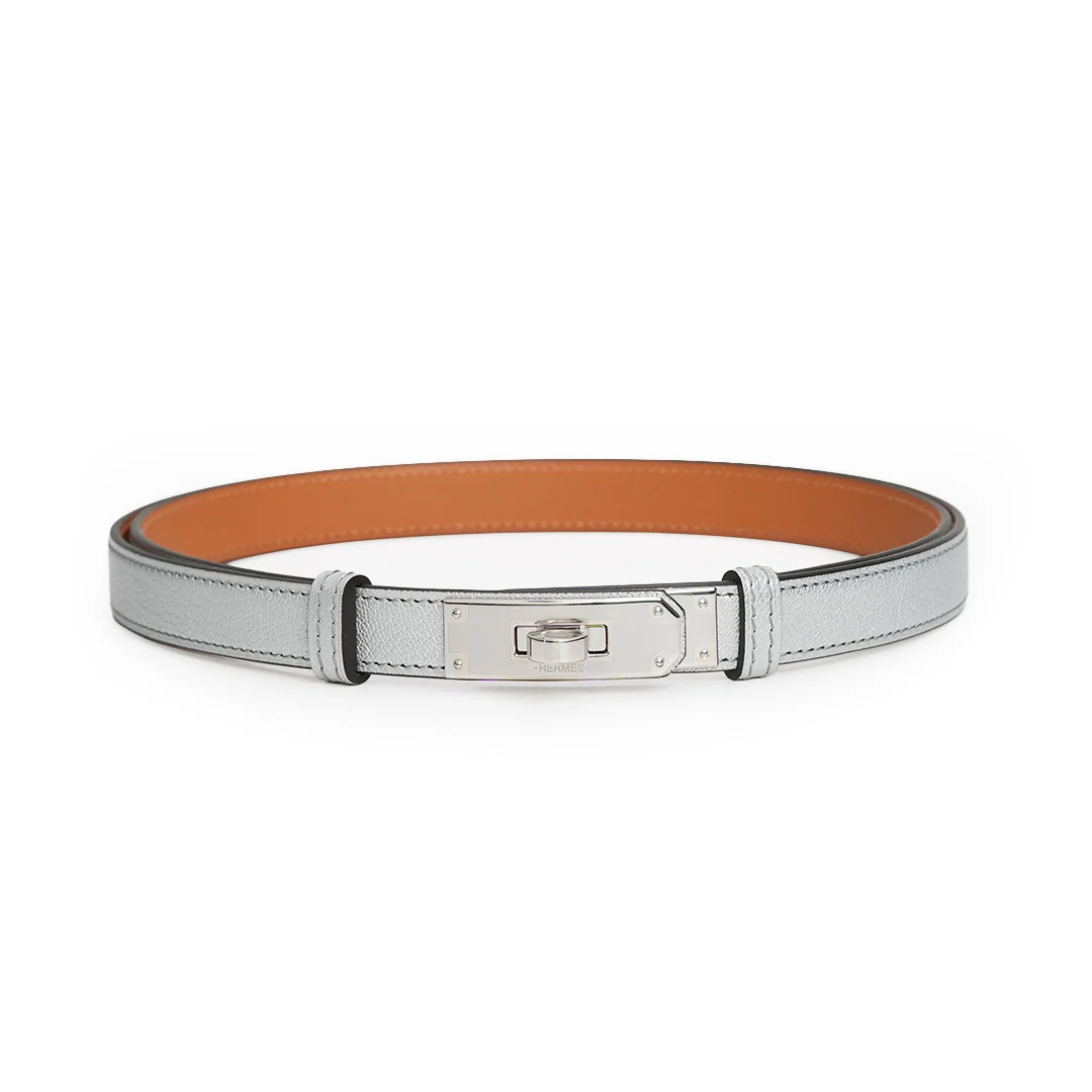 Hermès Kelly 18 Belt Chevre Chamkila Silver Palladium Hardware — view 2