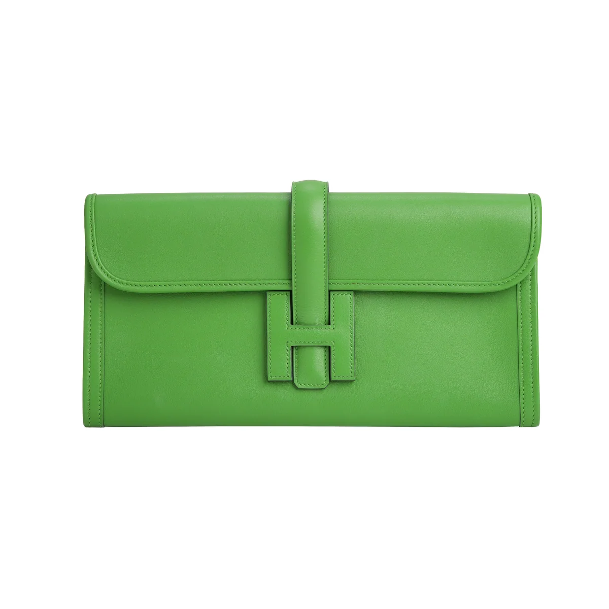 Hermès Pochette Jige Elan 29 Veau Swift Vert Yucca — view 2