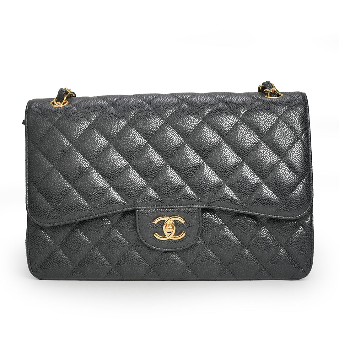 Chanel Double Flap Bag Jumbo Black — view 2
