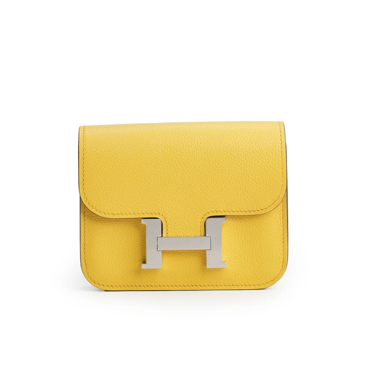 Hermès Constance Slim Bicolor Wallet Sun/Bleu Jean — view 2