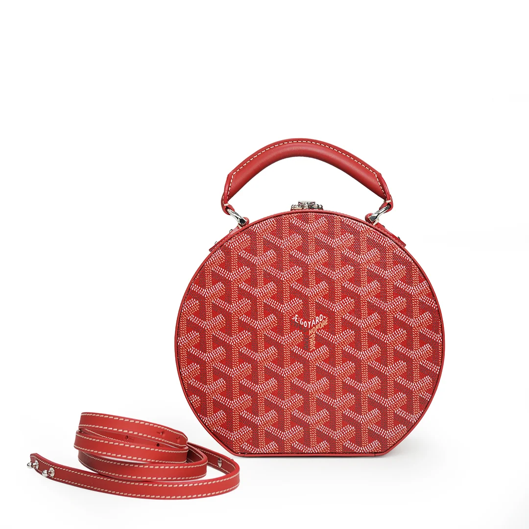 Goyard The Alto Hatbox Trunk Bag Red — view 2