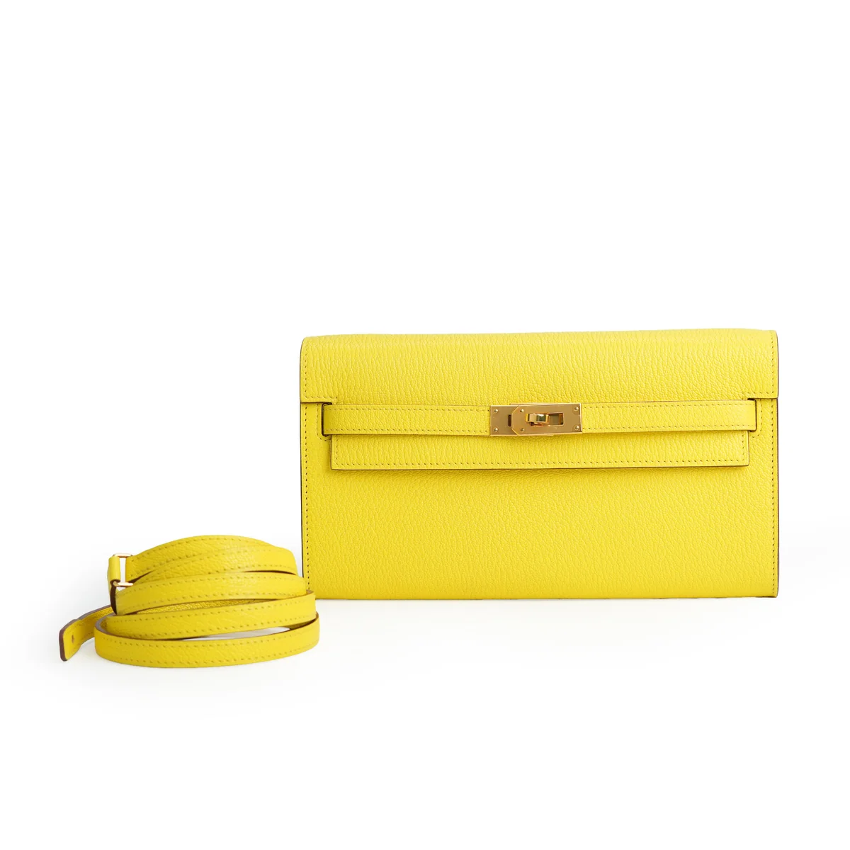 Hermès Kelly Classique To Go Wallet Jaune Citron — view 2