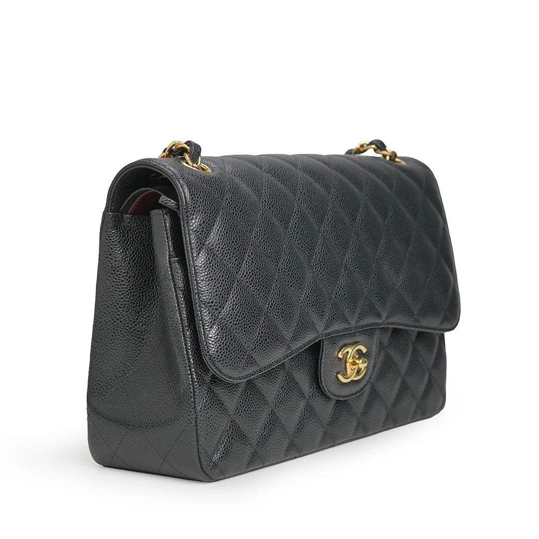 Chanel Double Flap Bag Jumbo Black — view 3