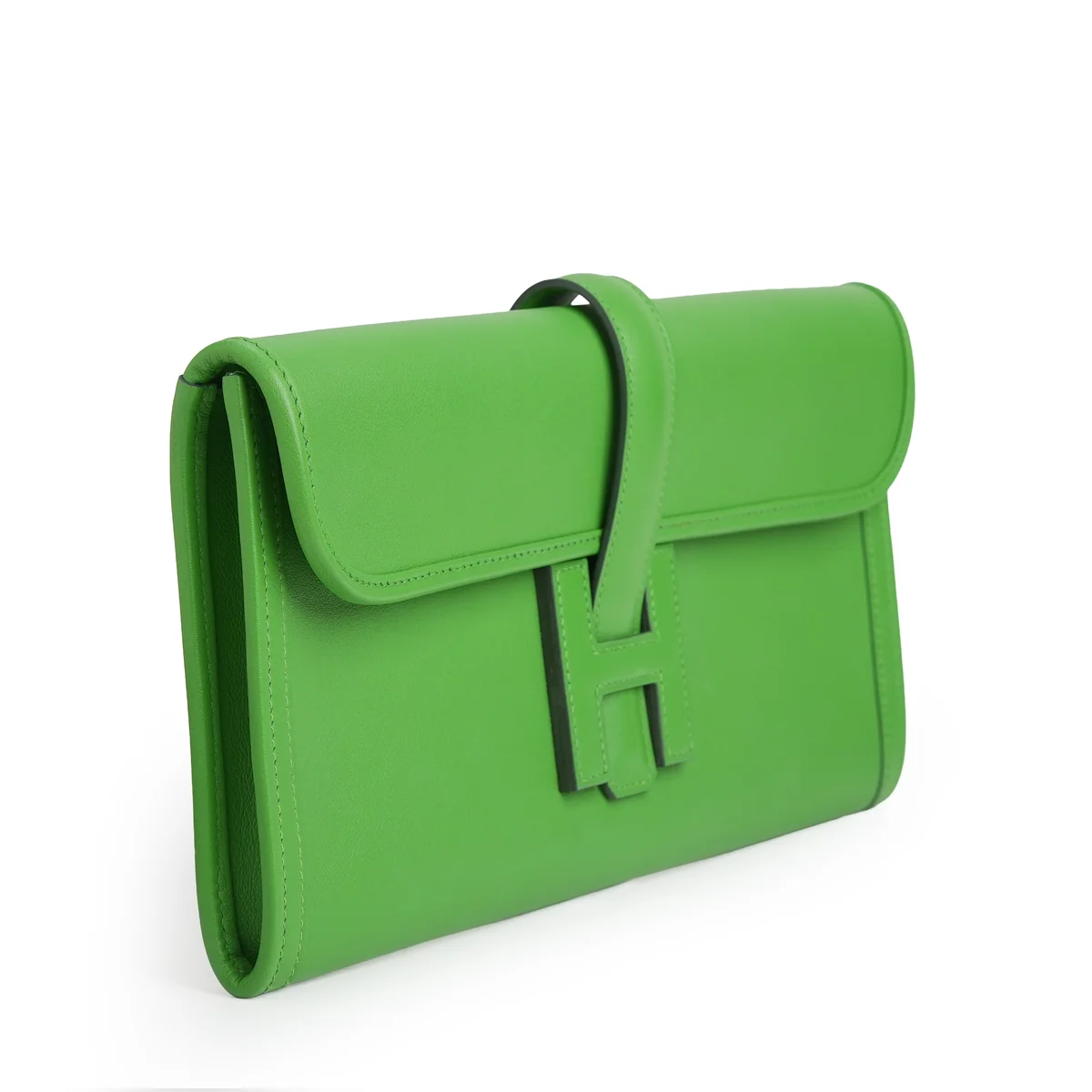 Hermès Pochette Jige Elan 29 Veau Swift Vert Yucca — view 4