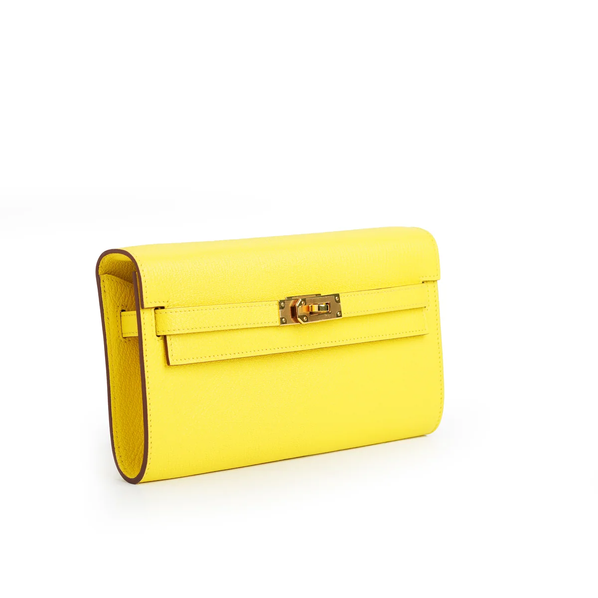 Hermès Kelly Classique To Go Wallet Jaune Citron — view 3