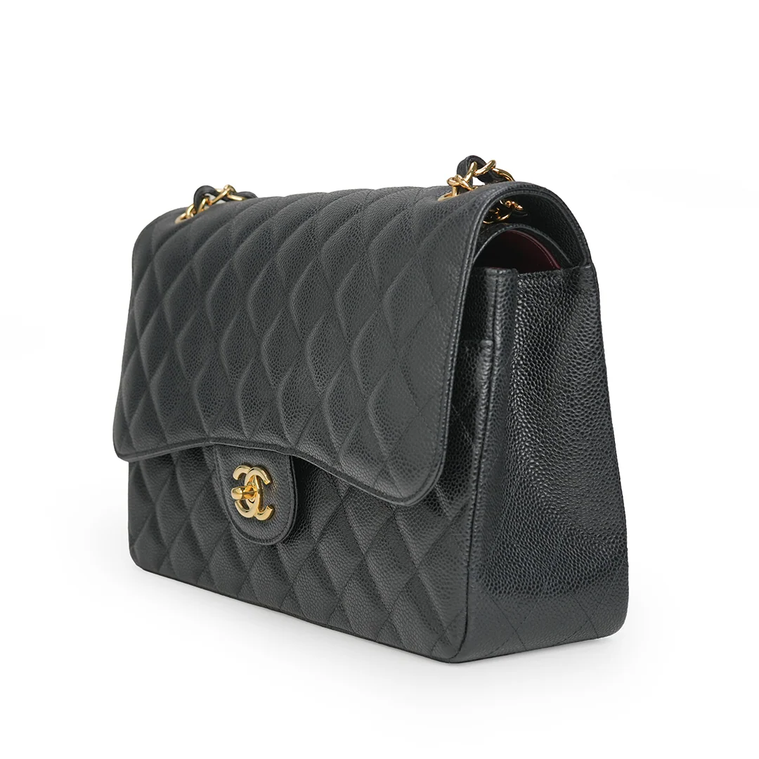 Chanel Double Flap Bag Jumbo Black — view 5