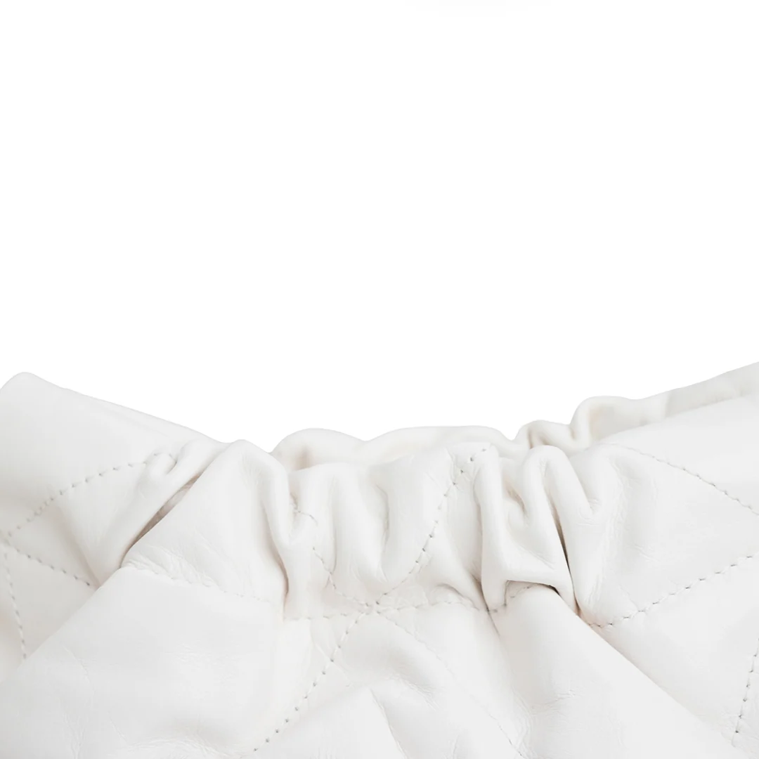 Chanel Mini 22 Bag Pink and White Ombre Calfskin White Hardware — view 5