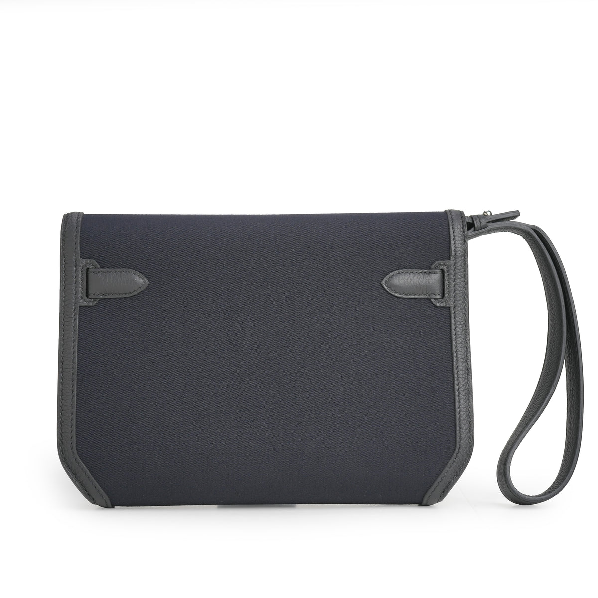 Hermès Kelly Depeches 25 Togo / Canvas Noir Palladium Hardware Stamp W 2024 — view 6