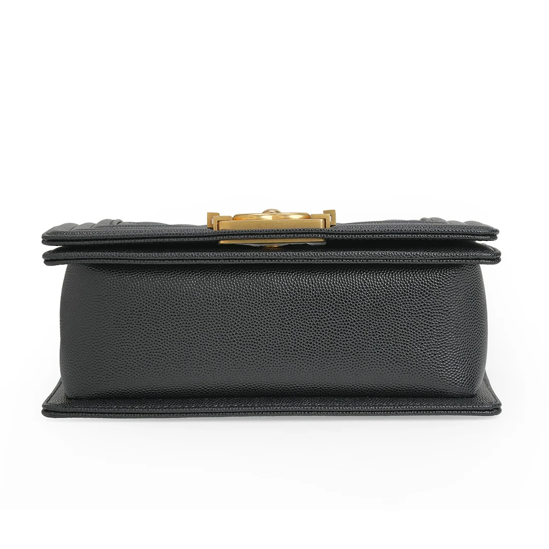 Chanel Boy Bag Mini Black Caviar Leather — view 7