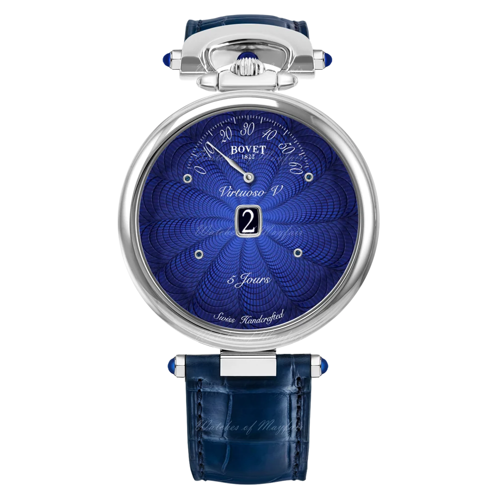 Bovet Amadeo Fleurier Virtuoso V White Gold Blue Guilloche Dial