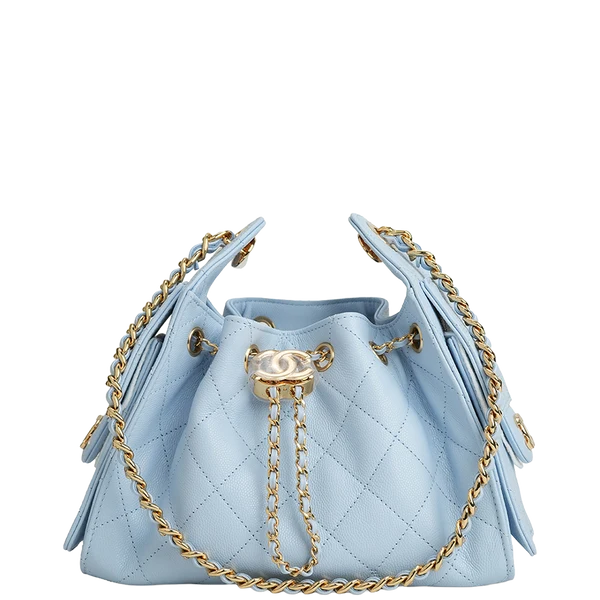 Chanel Chanel 25 Mini Caviar Leather Sky Blue