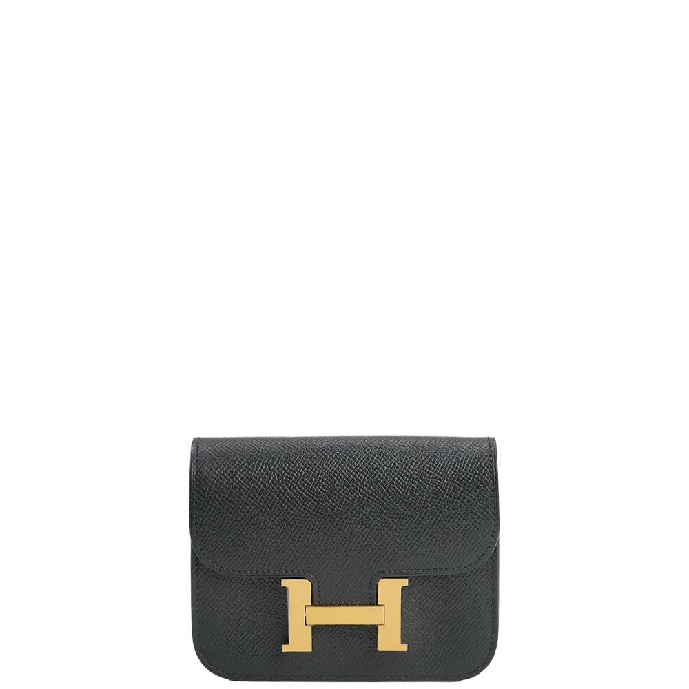 Hermès Constance Slim Wallet Noir