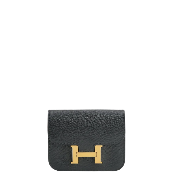 Hermès Constance Slim Wallet Noir