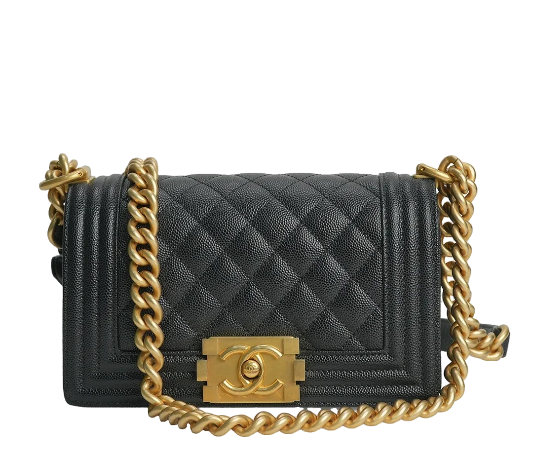 Chanel Boy Bag Mini Black Caviar Leather