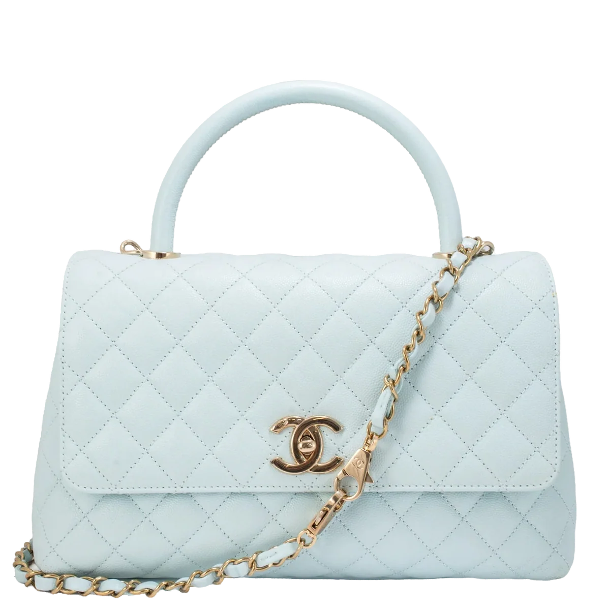 Chanel Coco Handle 29 Caviar Leather Sky Blue