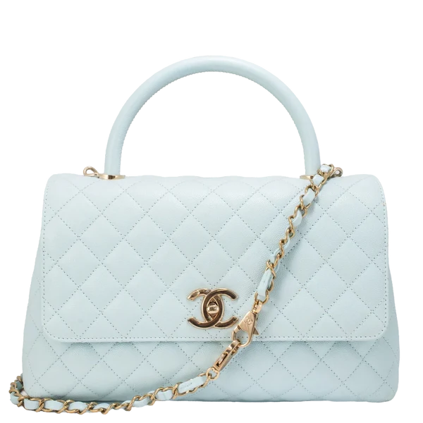 Chanel Coco Handle 29 Caviar Leather Sky Blue