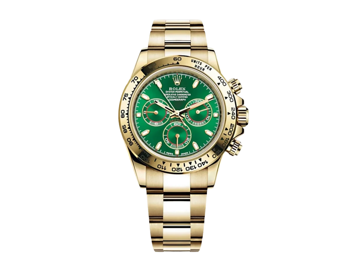 Rolex Cosmograph Daytona Yellow Gold Green Dial