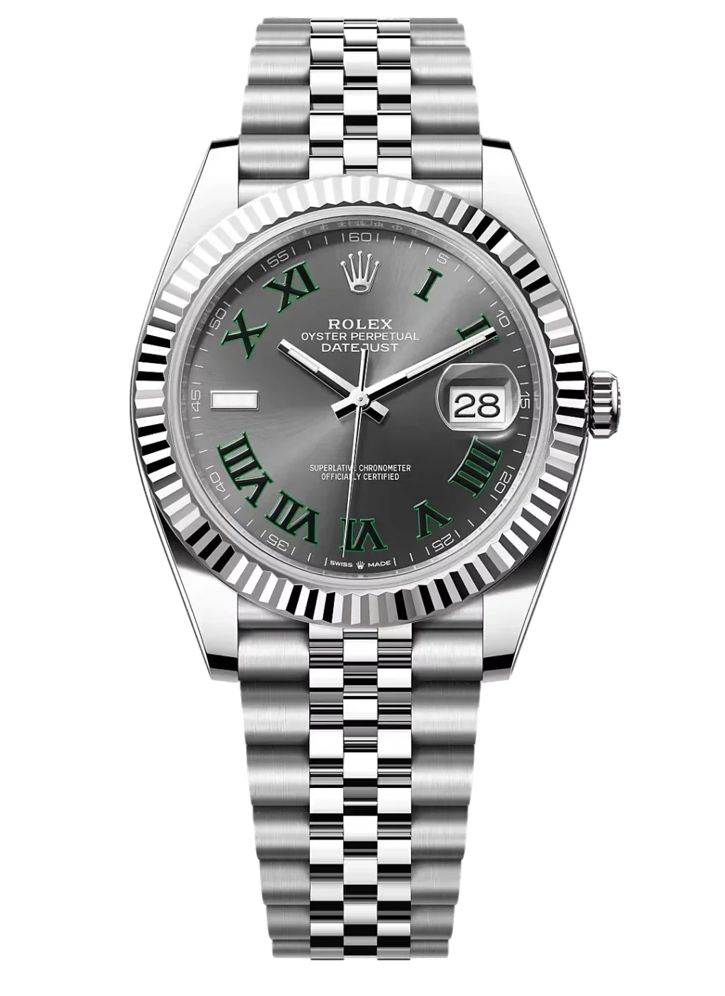 Rolex Oyster Datejust White Gold Grey Dial 41MM