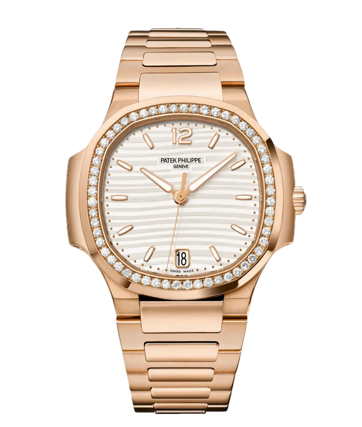 Patek Philippe Nautilus Rose Gold Silvery Opaline Dial 38.8MM