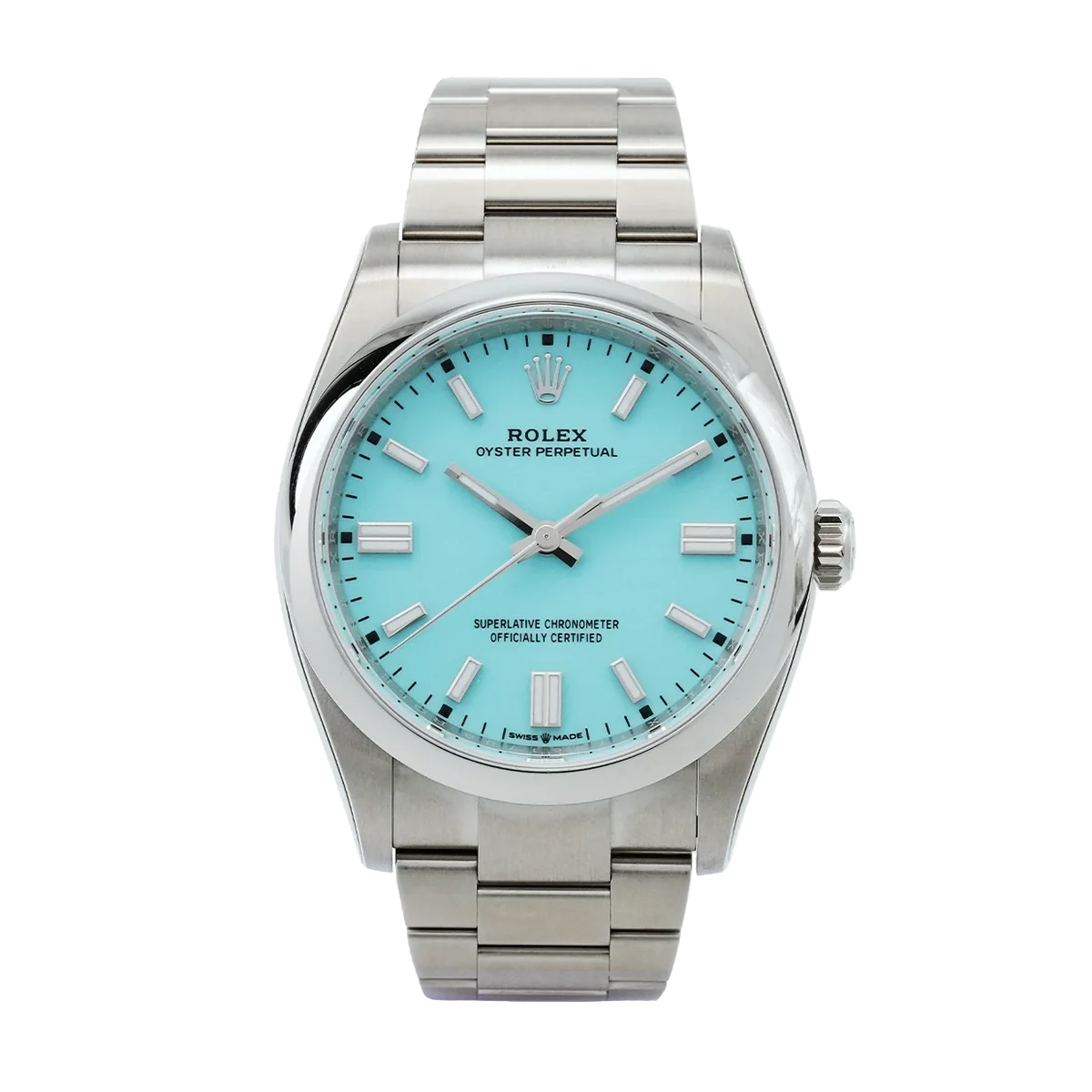 Rolex Oyster Perpetual Turquoise Blue Dial 36MM