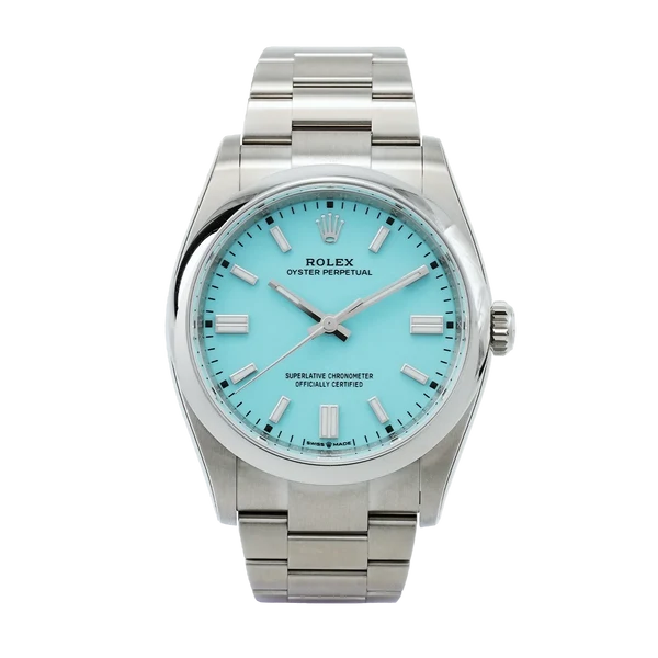 Rolex Oyster Perpetual Turquoise Blue Dial 36MM
