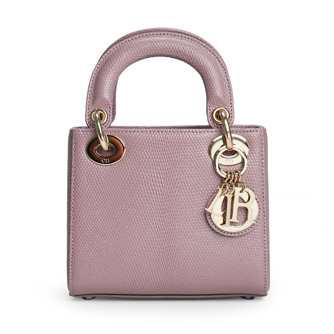 Christian Dior Lady Dior Mini Lizard Leather Lilac — view 2