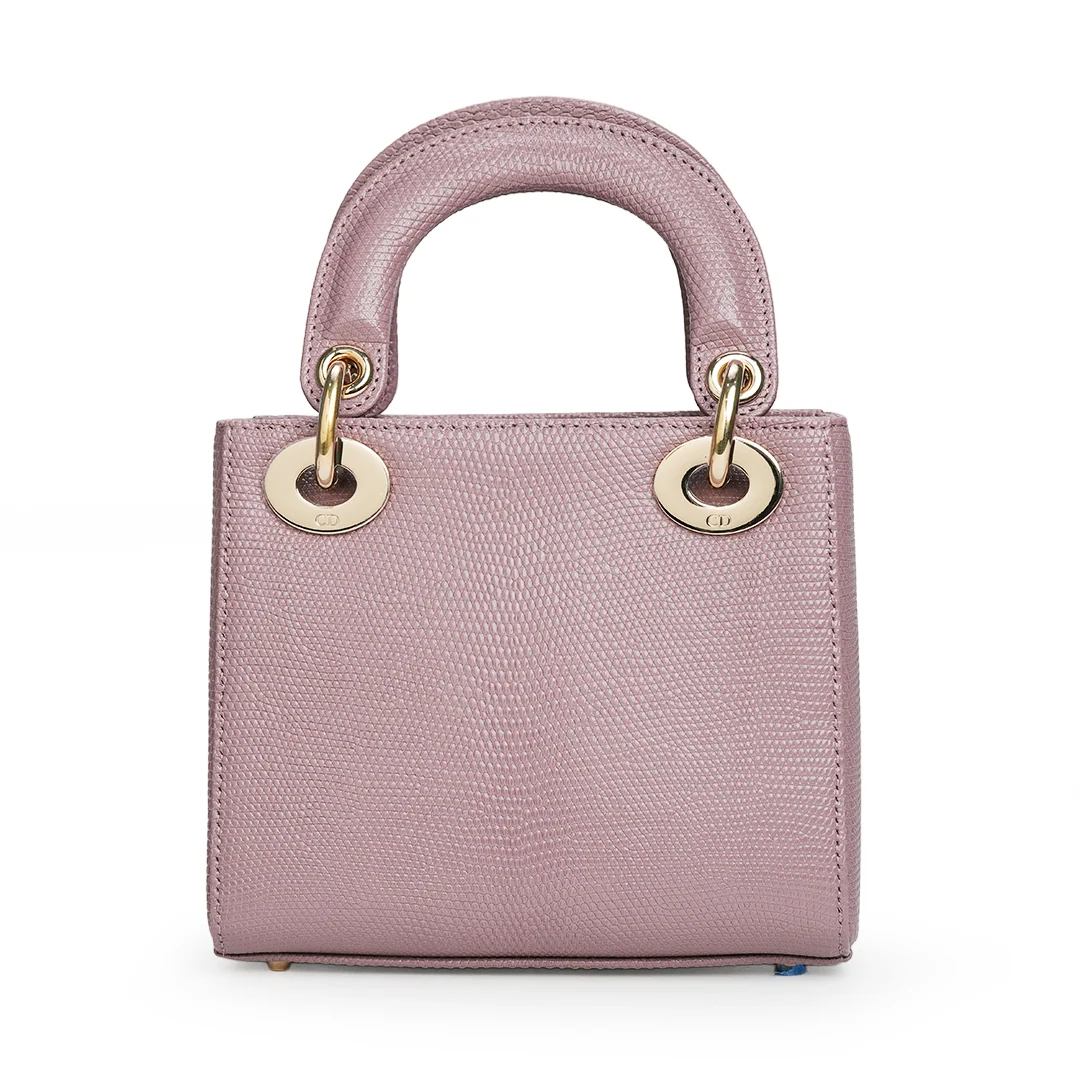 Christian Dior Lady Dior Mini Lizard Leather Lilac — view 5