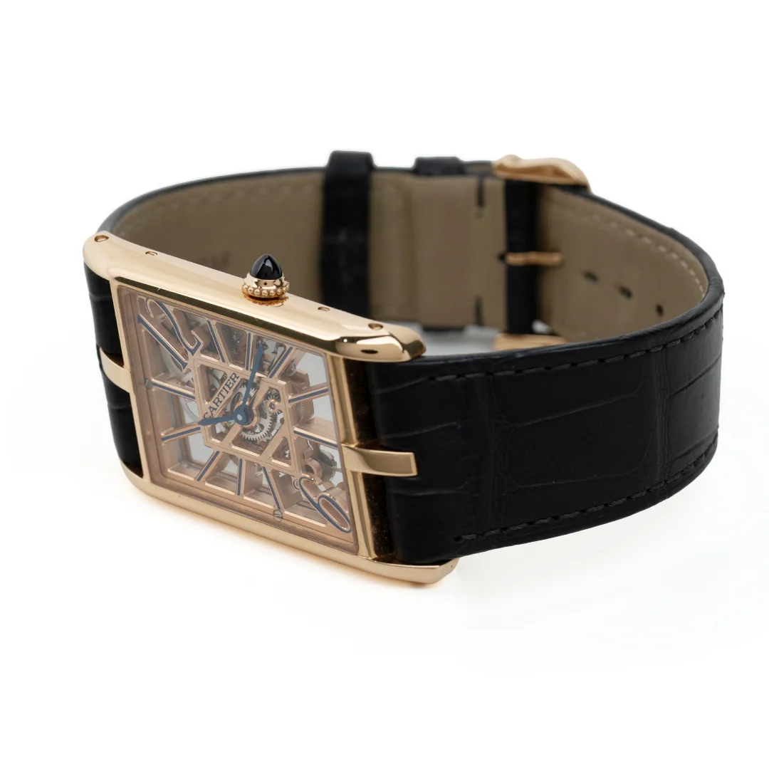 Cartier Tank Asymétrique Rose Gold 47MM Skeleton Dial — view 2