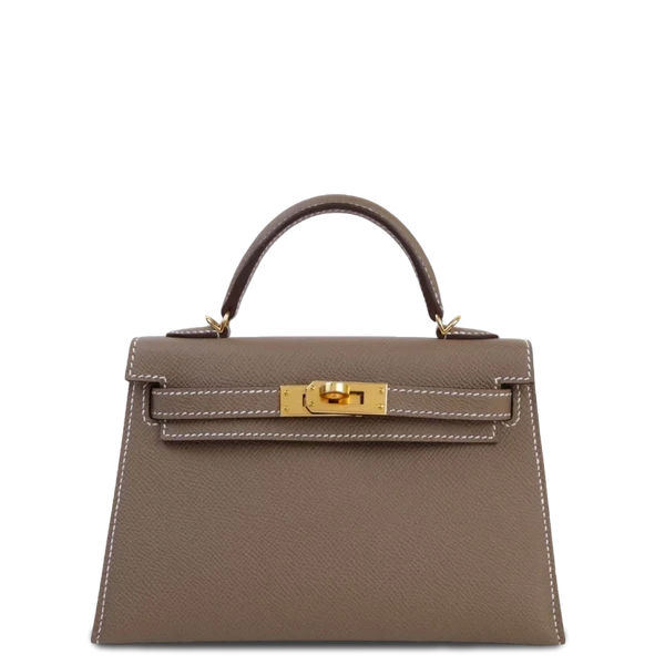 Mini Kelly II Etoupe Epsom Gold Hardware Stamp K 2025