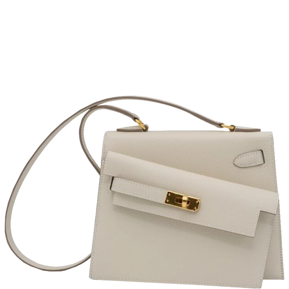 Hermès Kelly Desordre Craie Epsom GHW Stamp W 2024