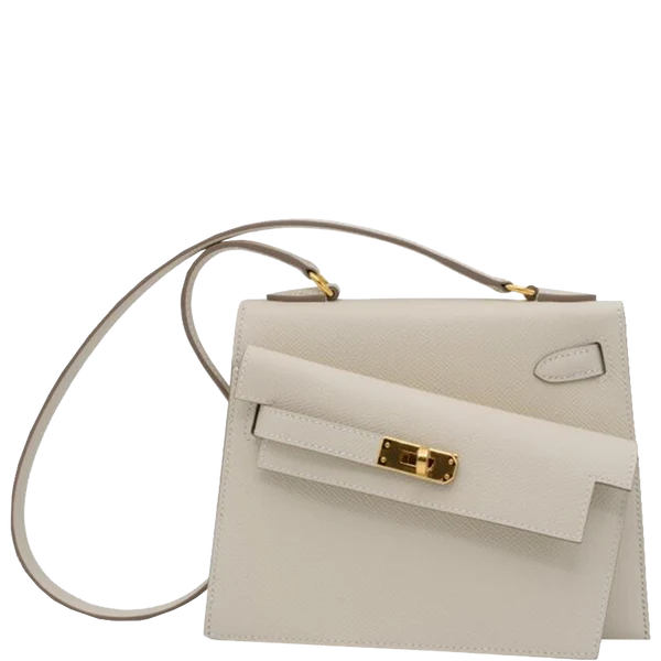 Hermès Kelly Desordre Craie Epsom GHW Stamp W 2024