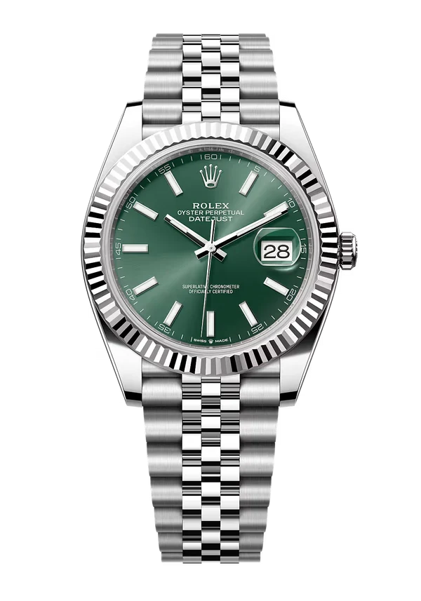Rolex Datejust White Gold Mint Green Dial 41MM