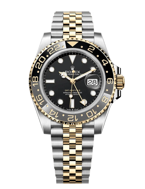 Rolex GMT-Master II Oystersteel Yellow Gold Black Dial 40MM