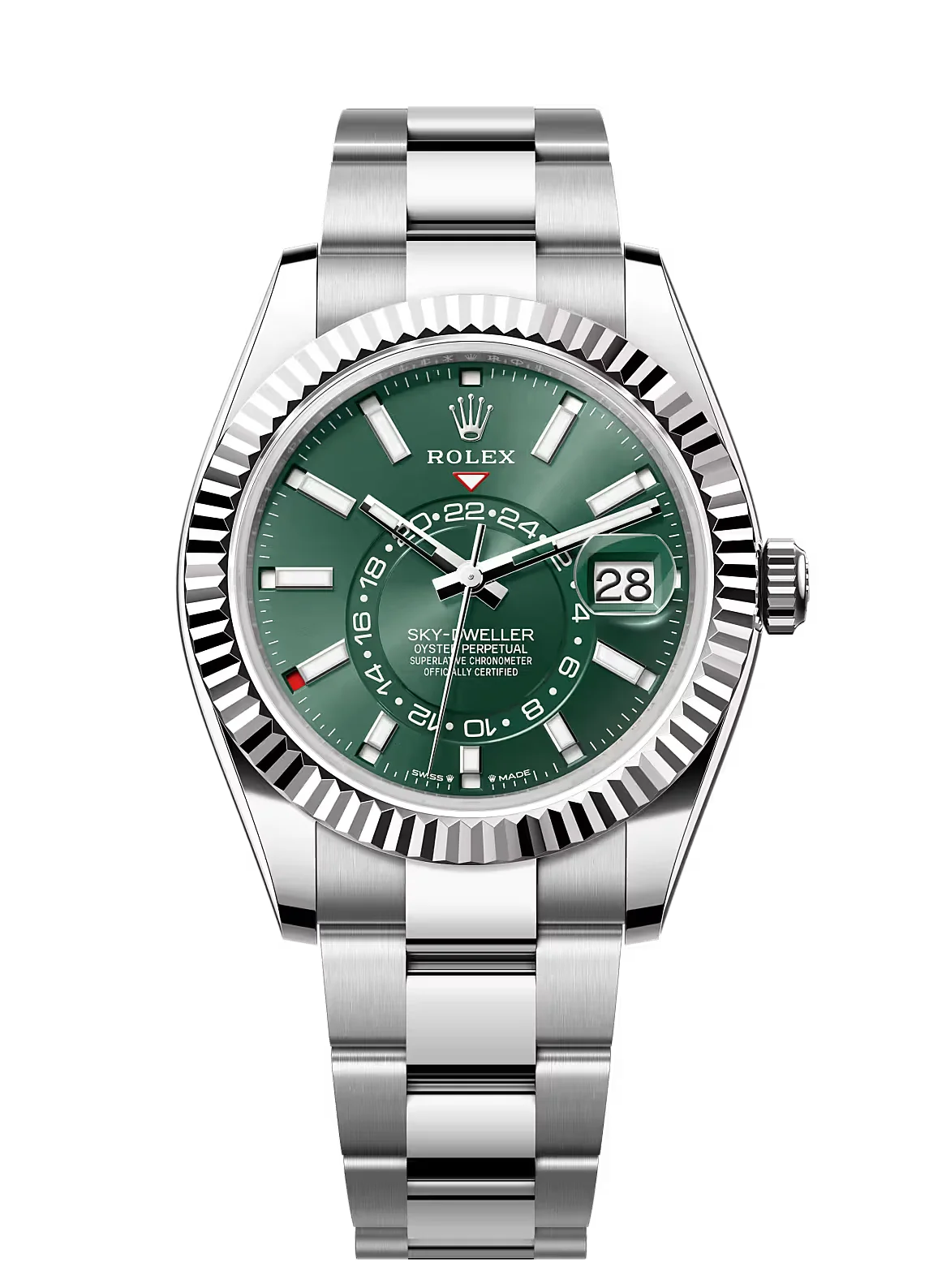 Rolex Sky-Dweller White Gold Oystersteel Mint Green Dial 42MM